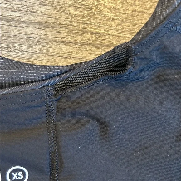 Outdoor Voices TechSweat Sports Bra Black XS Mesh Racerback Cutout Athletic - Picture 4 of 5